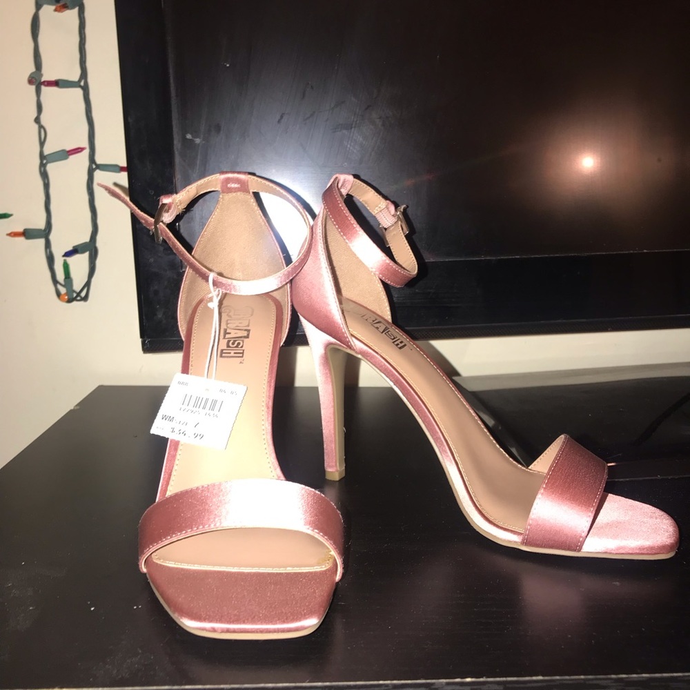 Kyleen Mauve, open toe, ankle strap heels
